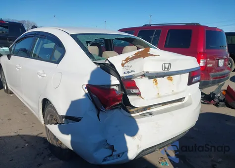 2013 Honda Civic Lx z USA, uszkodzony, nr VIN 2HGFB2F53DH541842